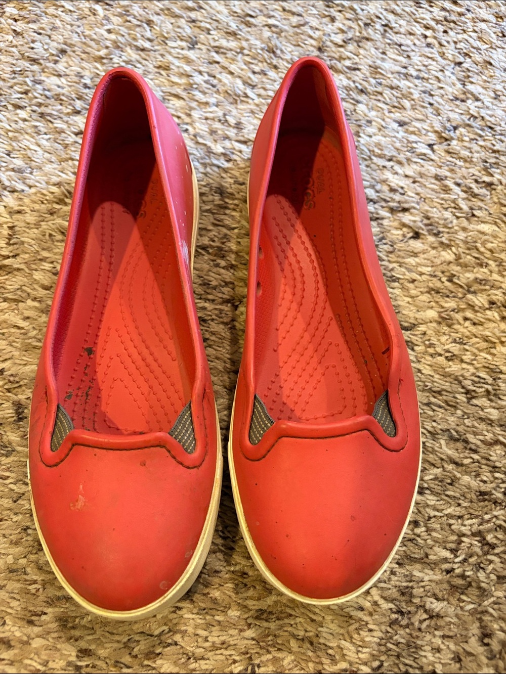 CROCS Women’s Red Slip-On Flats